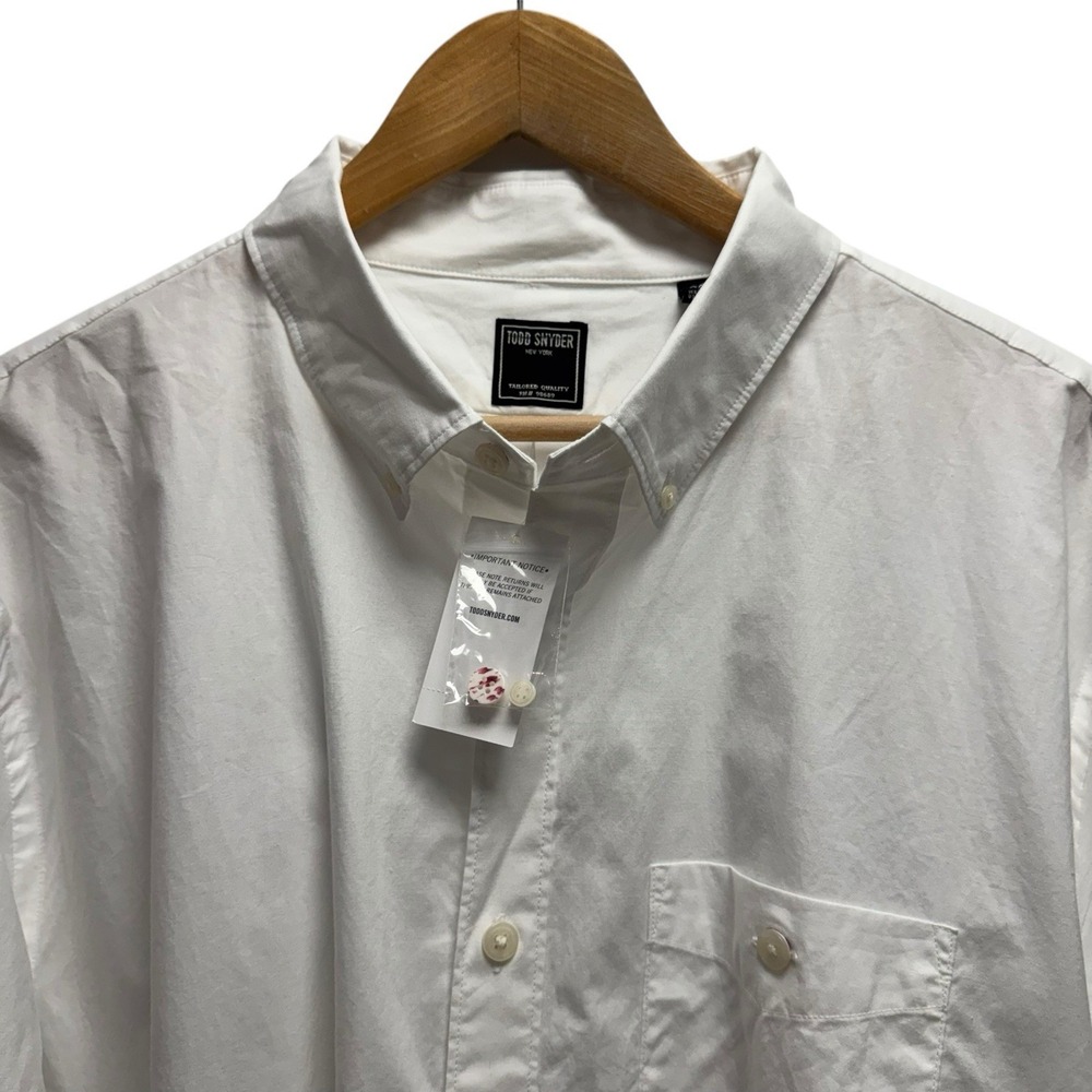 Todd Snyder NEW Mens Size XXL White Button Down Favorite Poplin L/S Cotton Shirt